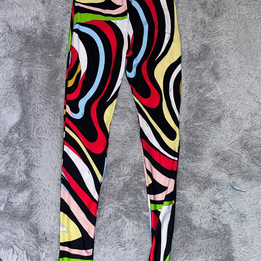 Emilio Pucci Multicolor Marmo Leggings